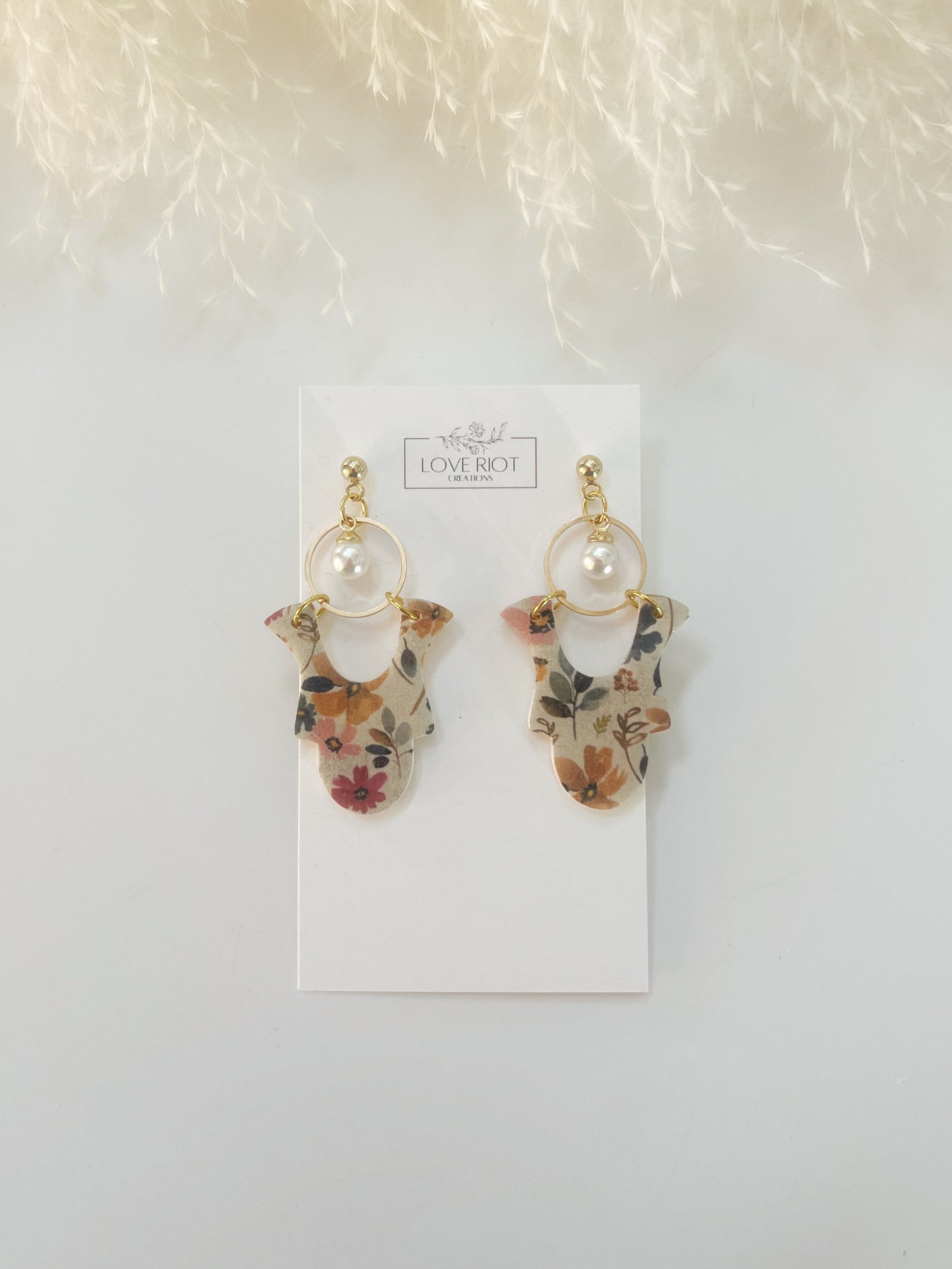 Floral Dangle with Pearl